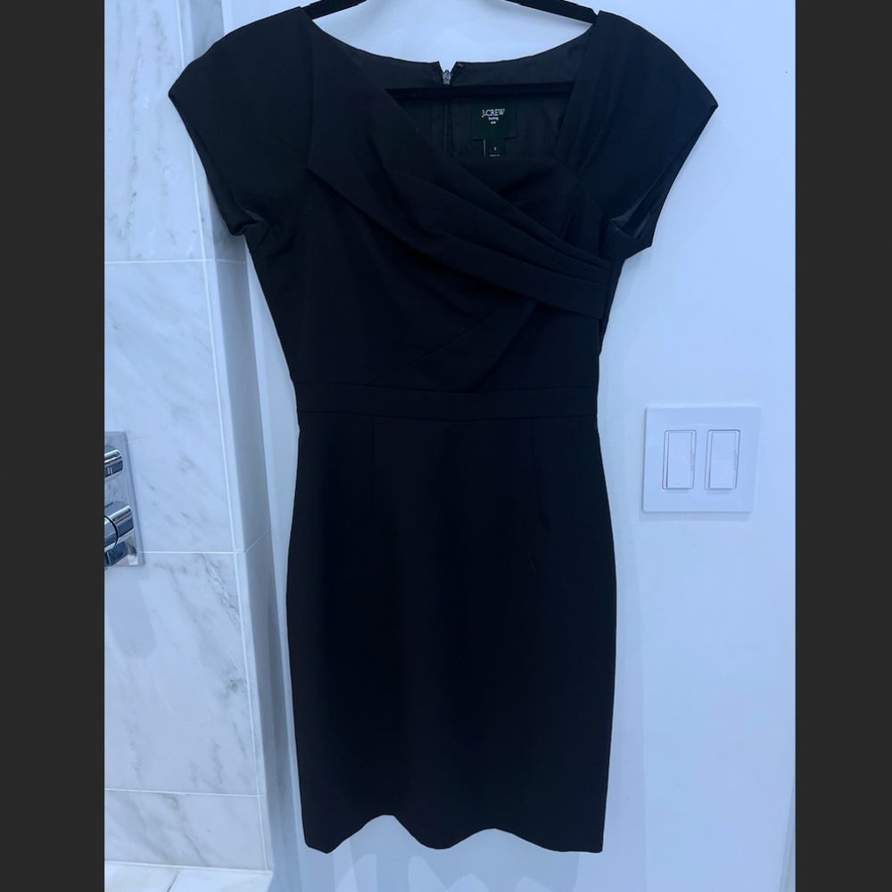 J. Crew Suiting Black Short Sleeve Dress